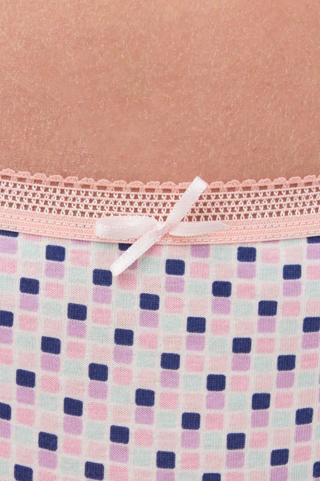 Женские трусы стринги Sweet cotton 2102/60 Giulia (lilac grid)