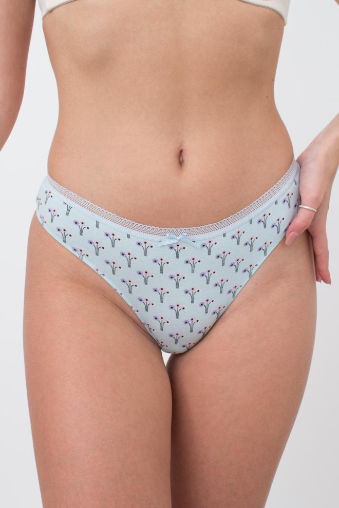 Жіночі труси стрінги Sweet cotton 2102/60 Giulia (mint flow)