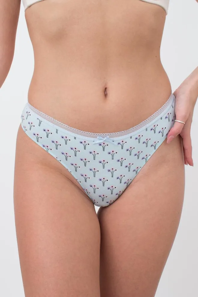 Женские трусы стринги Sweet cotton 2102/60 Giulia (mint flow)