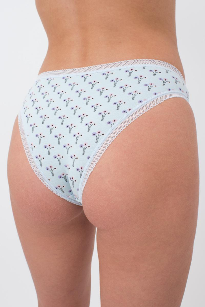 Жіночі труси бразиліана Sweet cotton 2212/06 Giulia (mint flow)