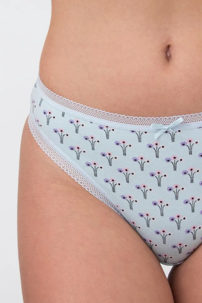 Женские трусы бразилиана Sweet cotton 2212/06 Giulia (mint flow)