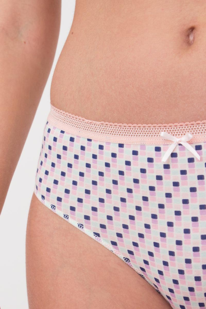 Жіночі труси бразиліана Sweet cotton 2216/60 Giulia (lilac grid)