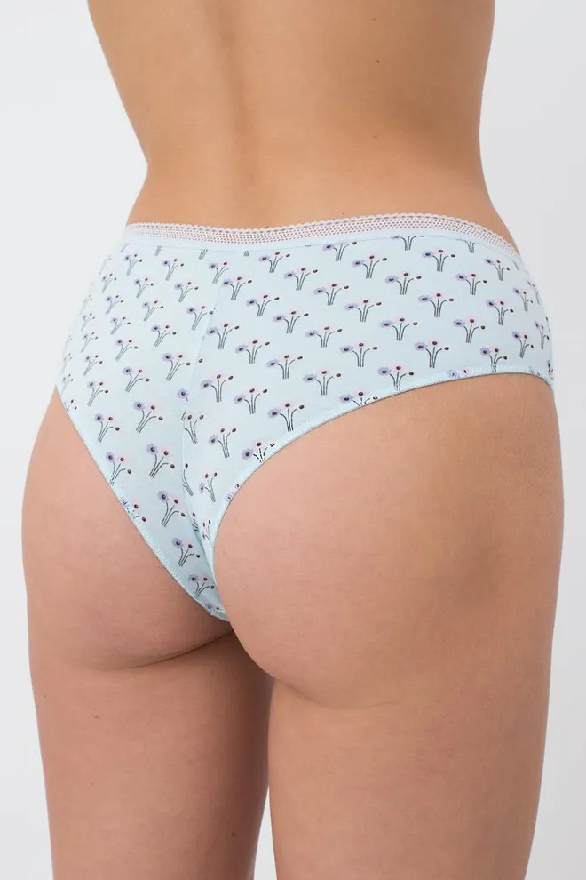 Женские трусы бразилиана Sweet cotton 2216/60 Giulia (mint flow)