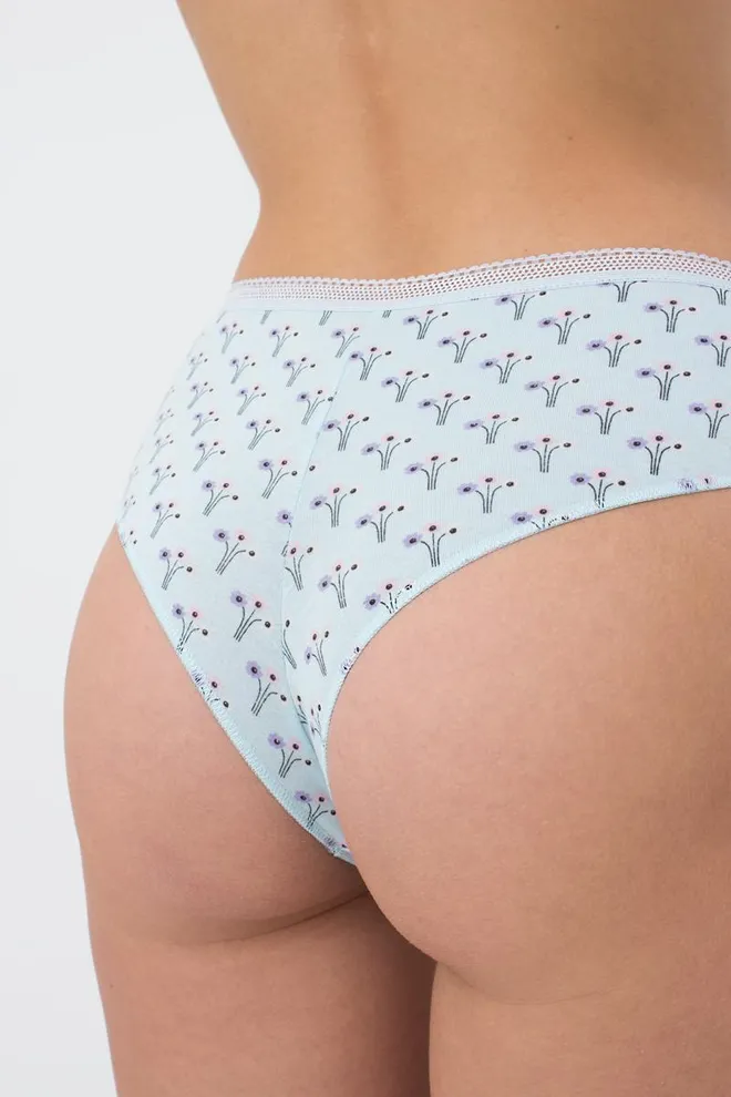 Женские трусы бразилиана Sweet cotton 2216/60 Giulia (mint flow)