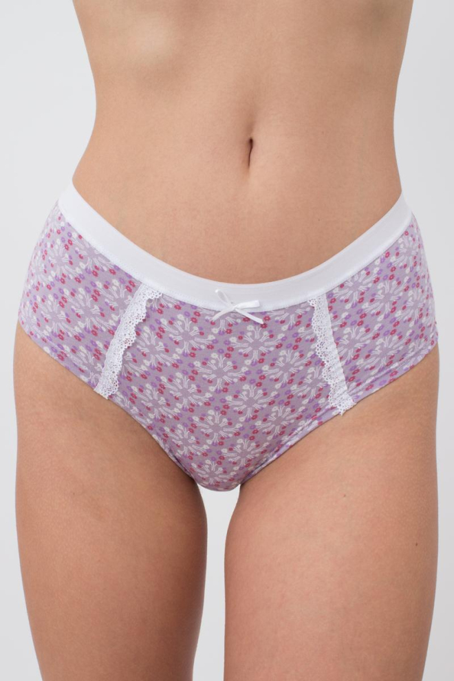Жіночі труси шортики Sweet cotton 2602/60 Giulia (lilac tracery)