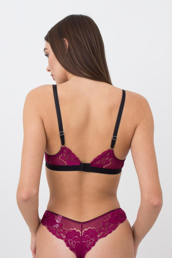 Мереживний бюстгальтер на кісточках Sweet plum 1252/31 Giulia (plum)