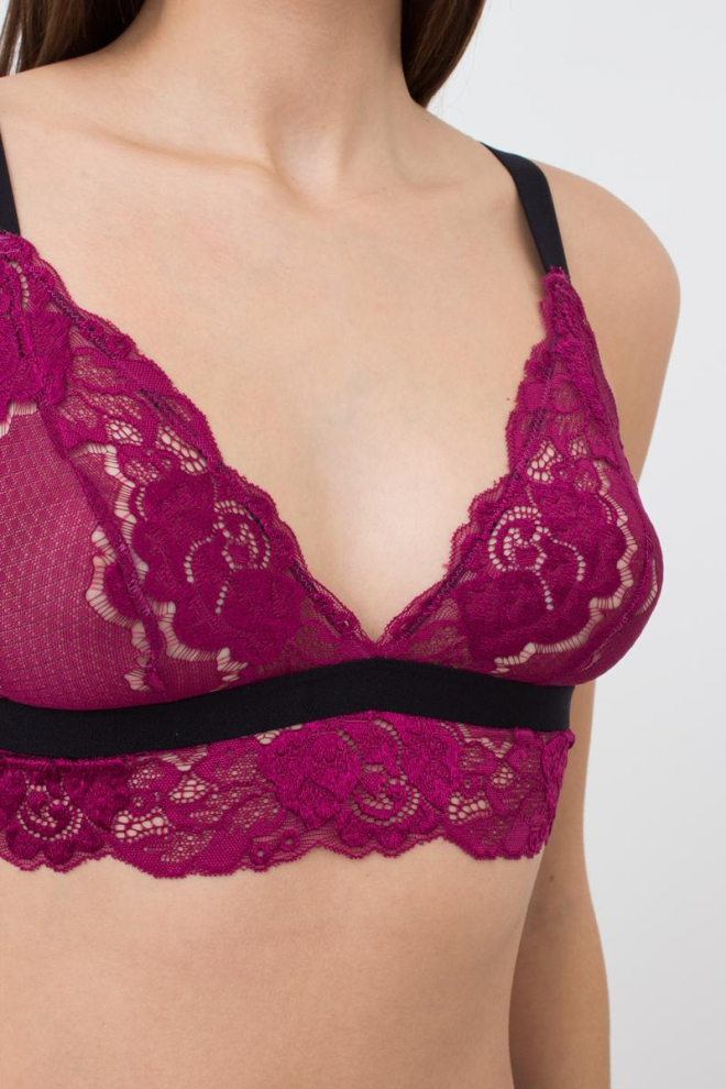 Мереживний бюстгальтер бралетт Sweet plum 1609/31 Giulia (plum)