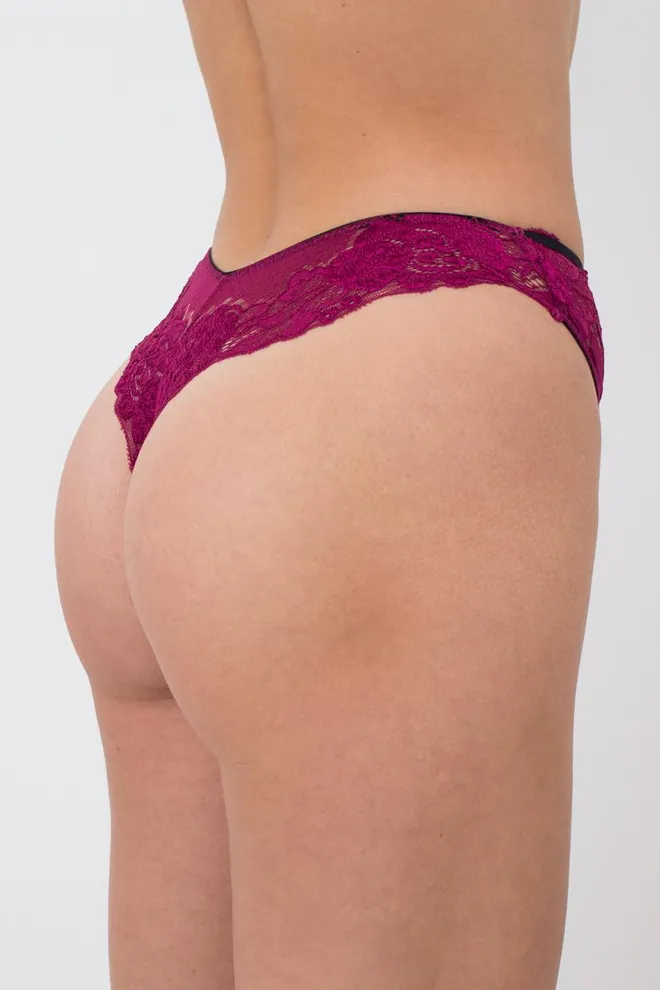 Кружевные трусы стринги Sweet plum 2107/31 Giulia (plum)