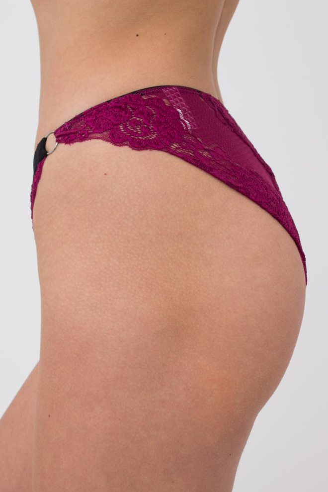 Мереживні трусики бразиліана Sweet plum 2309/31 Giulia (plum)
