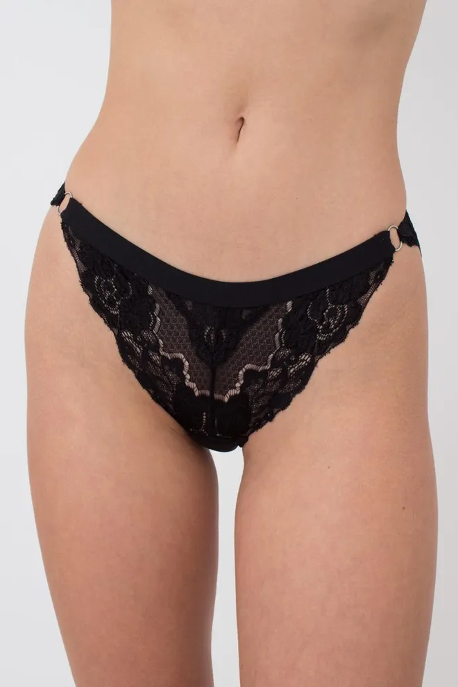 Кружевные трусики бразилиана Sweet plum 2309/31 Giulia (black)