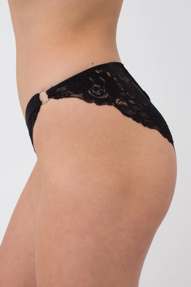 Кружевные трусики бразилиана Sweet plum 2309/31 Giulia (black)