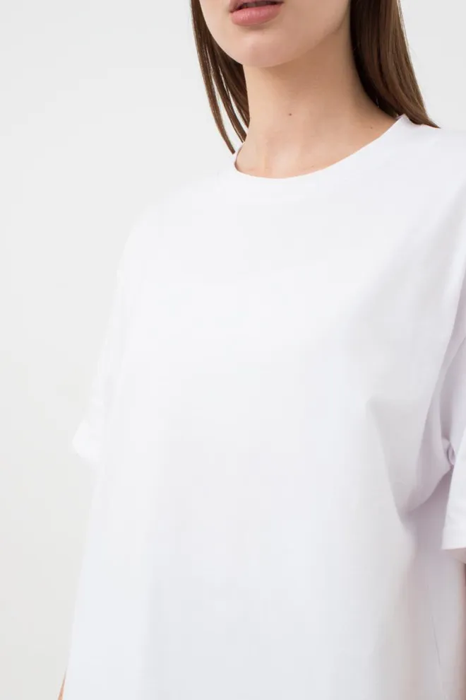 Жіноча бавовняна футболка T-shirt basic 4806/010 Giulia (white)