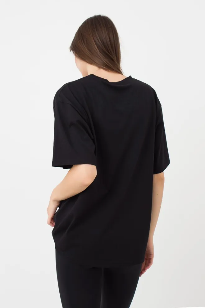Жіноча бавовняна футболка T-shirt basic 4806/010 Giulia (black)