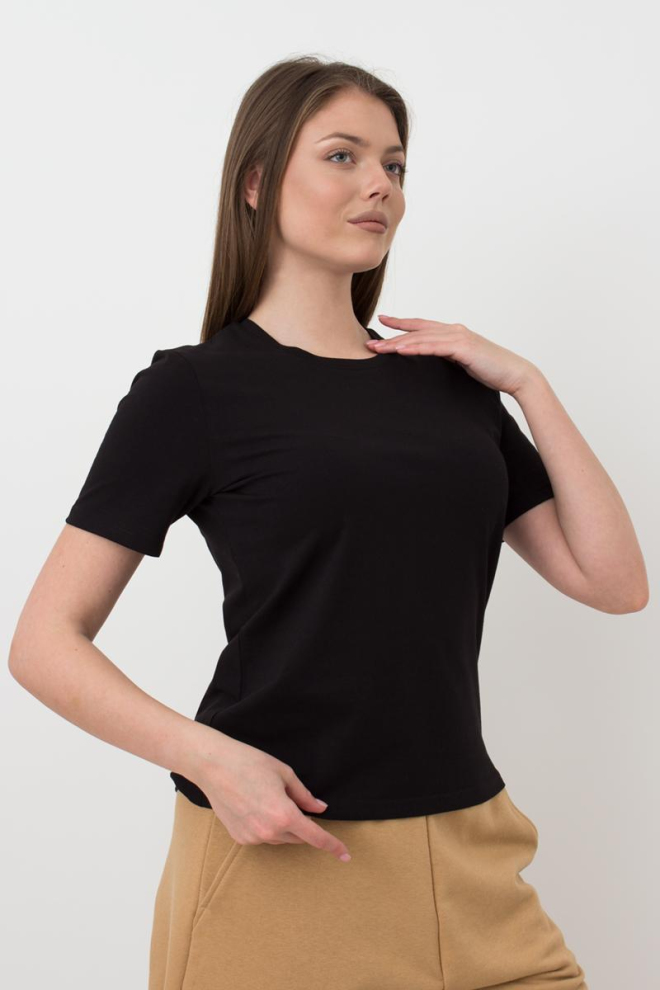 Футбола жіноча бавовняна T-shirt Classic 4802/010 Giulia (black), чорний
