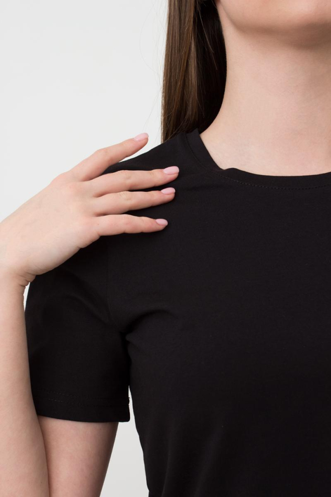 Футбола жіноча бавовняна T-shirt Classic 4802/010 Giulia (black), чорний