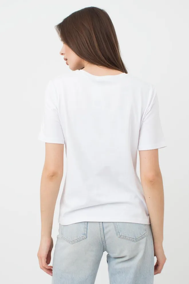 Футболка жіноча T-shirt print 4802/60 Giulia (white/crossword)