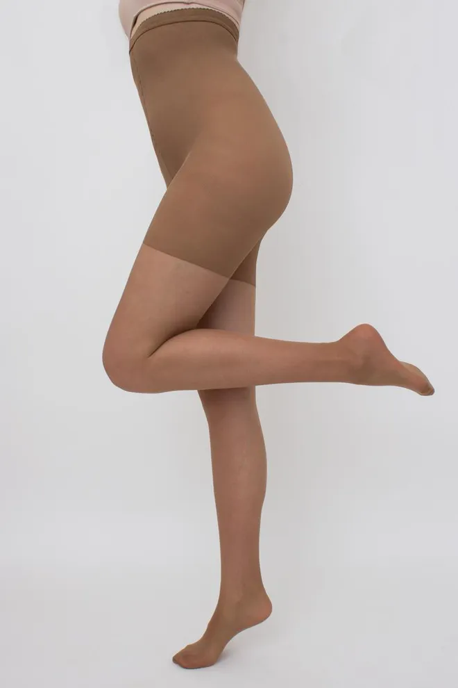 Класичні коригуючі колготки Talia control 40 den Giulia (caramel), бежевий