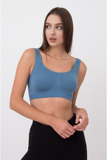 Безшовний топ на широких бретелях Tank top Giulia (spring lake)