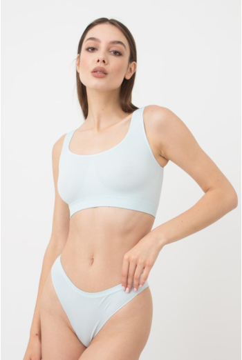 Безшовний топ на широких бретелях Tank top Giulia (spun sugar)