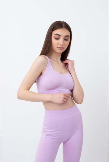 Безшовний топ на широких бретелях Tank top Giulia (orchid bloom)