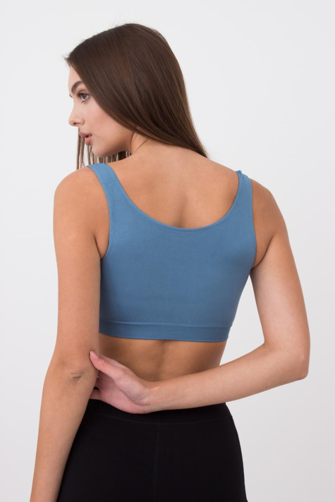 Безшовний топ на широких бретелях Tank top Giulia (spring lake)