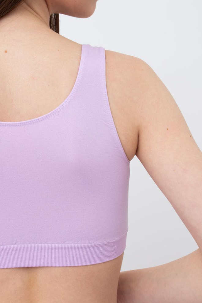Безшовний топ на широких бретелях Tank top Giulia (orchid bloom)