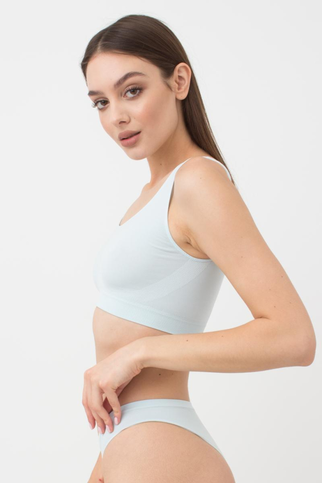 Безшовний топ на широких бретелях Tank top Giulia (spun sugar)