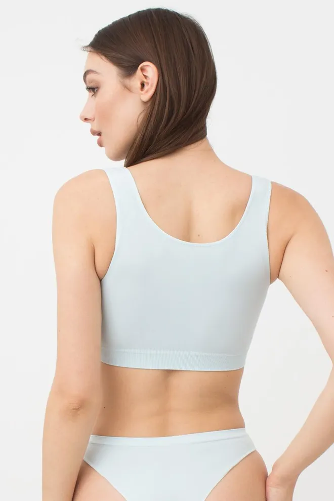 Безшовний топ на широких бретелях Tank top Giulia (spun sugar)