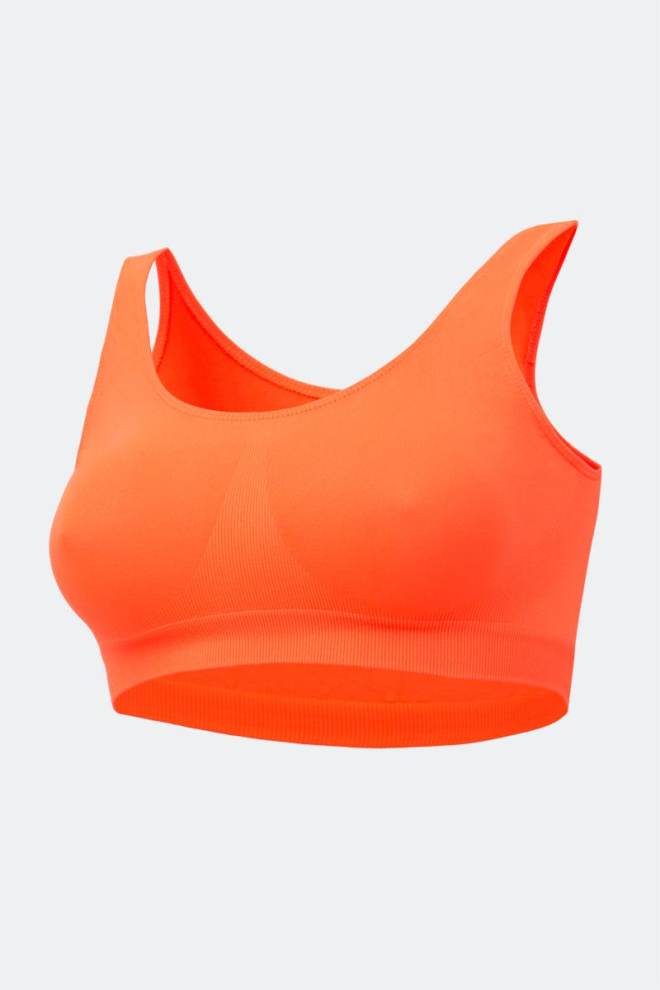 Безшовний топ на широких бретелях Tank top Giulia (orange neon)