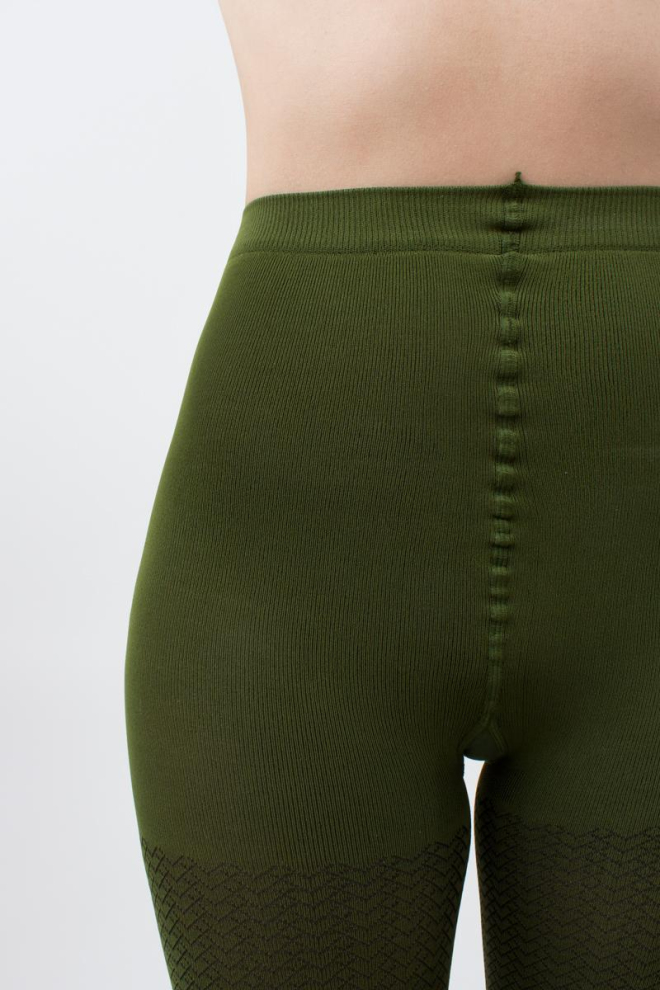 Колготки з геометричним малюнком Tati 100 den model 2 Giulia (chive)
