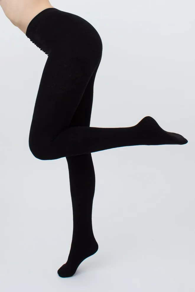 Теплые махровые колготки Terry 250 den Giulia (nero)