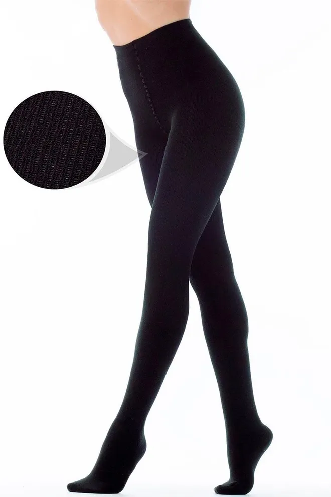 TERRY 600 Хлопковые теплые колготки ТМ GIULIA  (nero)