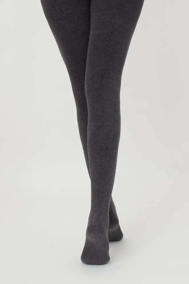 Теплі махрові колготки Terry Melange 250 den Giulia (dark grey melange), сірий