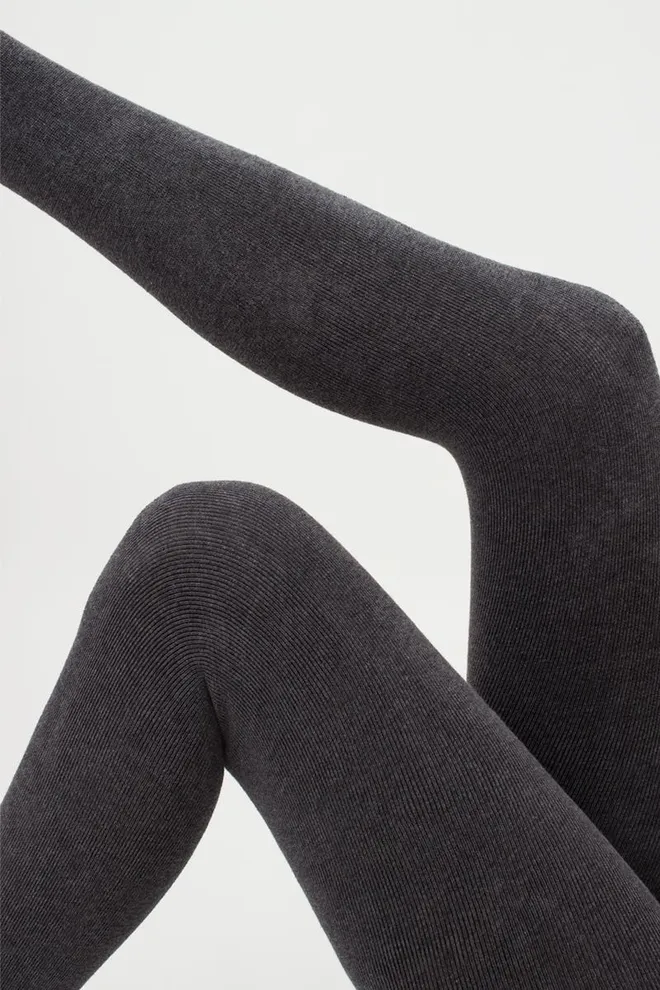 Теплі махрові колготки Terry Melange 250 den Giulia (dark grey melange), сірий