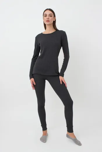 Термоштаны женские в рубчик Thermo Sport 4320/190 Giulia (dark grey)