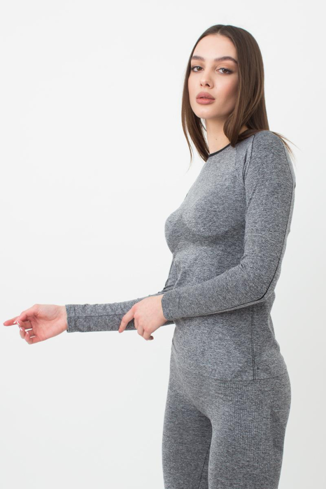Термофутболка з довгими рукавами Thermo T-shirt Melange Giulia (nero)