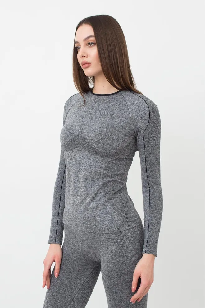 Термофутболка с длинным рукавом Thermo T-shirt Melange Giulia (nero)