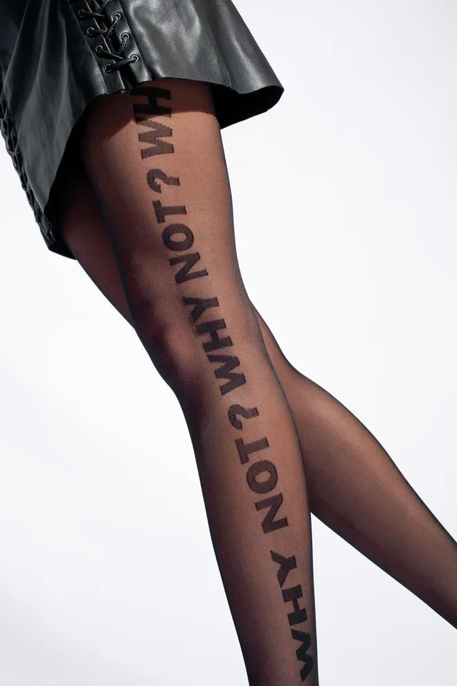 Колготки с надписью Ticker 20 den Giulia (nero)