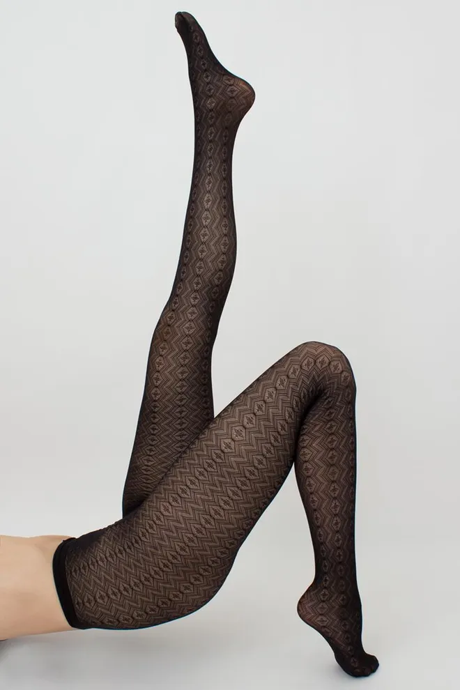 Колготки з ажурним малюнком Tissue 20 den model 3 Giulia (nero)