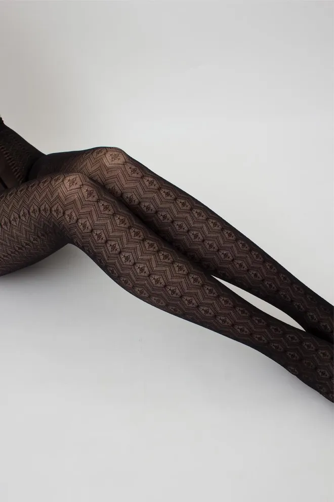 Колготки з ажурним малюнком Tissue 20 den model 3 Giulia (nero)