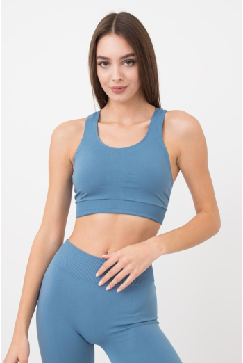 Спортивный бесшовный топ Top energy Giulia (spring lake), голубой Спортивный бесшовный топ Top energy Giulia (spring lake), голубой