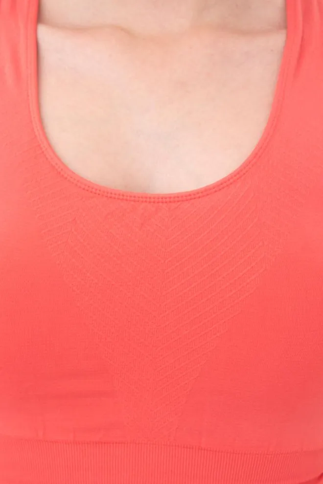Спортивный бесшовный топ Top energy Giulia (burnt coral)
