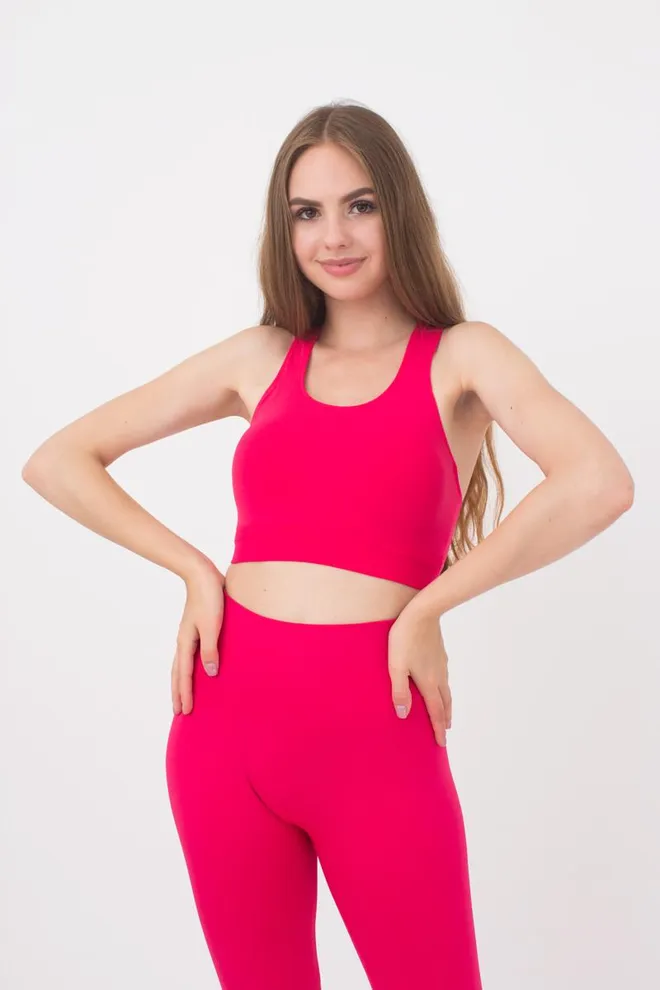 Спортивный бесшовный топ Top energy Giulia (raspberry sorbet)