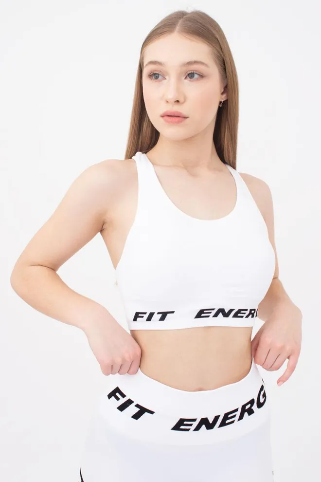 Спортивний безшовний топ Top fit energy Giulia (bianco)