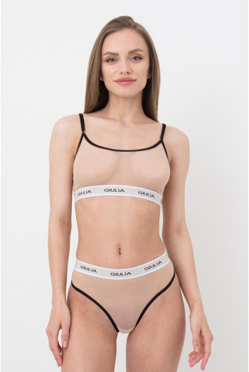 Прозорий топ у сітку на широкій резинці Top Net 4101/40 Giulia (beige/black) Прозорий топ у сітку на широкій резинці Top Net 4101/40 Giulia (beige/black)