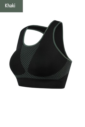 Спортивный бесшовный топ Top sport cell Giulia (khaki) Спортивный бесшовный топ Top sport cell Giulia (khaki)