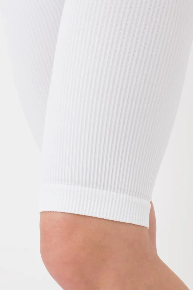 Велосипедки жіночі в рубчик Tracks rib Giulia (white), білий