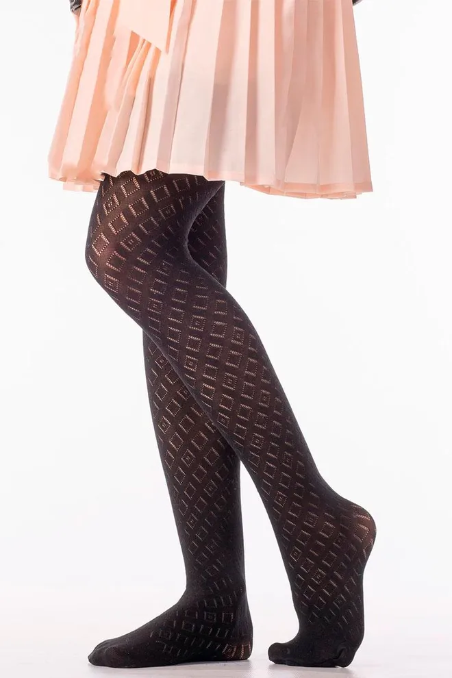 Дитячі колготки з візерунком TRAISY KIDS 80 (2) Giulia (nero), чорний