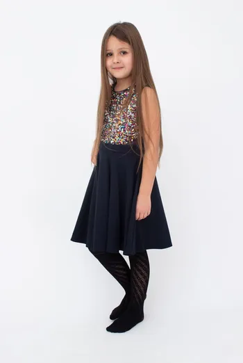 Детские колготки с имитацией гольф Traisy 80 den model 4 Giulia (nero), черный