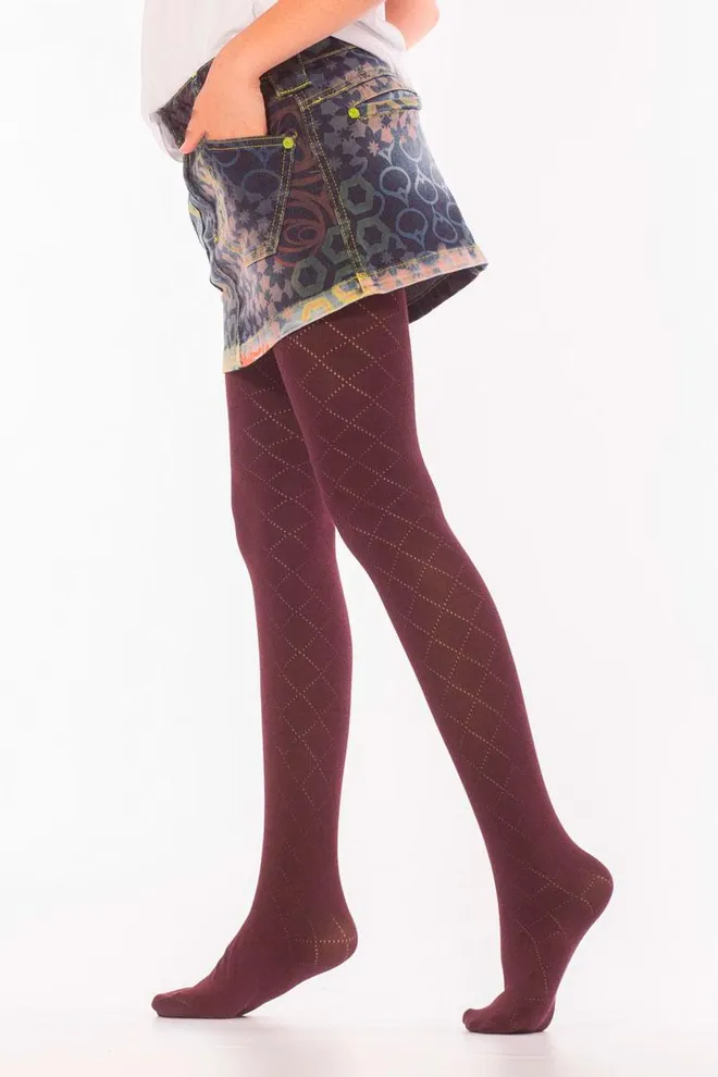 Детские колготки с ажурным рисунком Trixie model 1 Giulia (marsala)